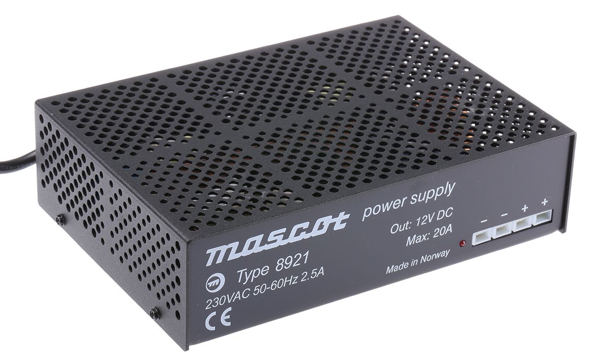 Mascot 270W Power Brick AC/DC Adapter 12V dc Output, 20A Output