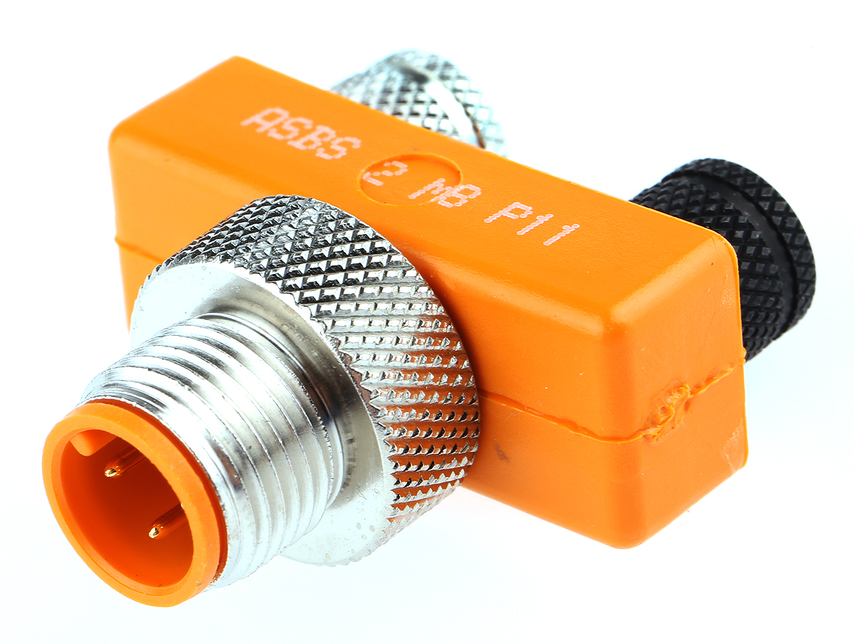 Lumberg Automation Tee 3 Pole M8 Plug to 3 Pole M8 Socket Adapter