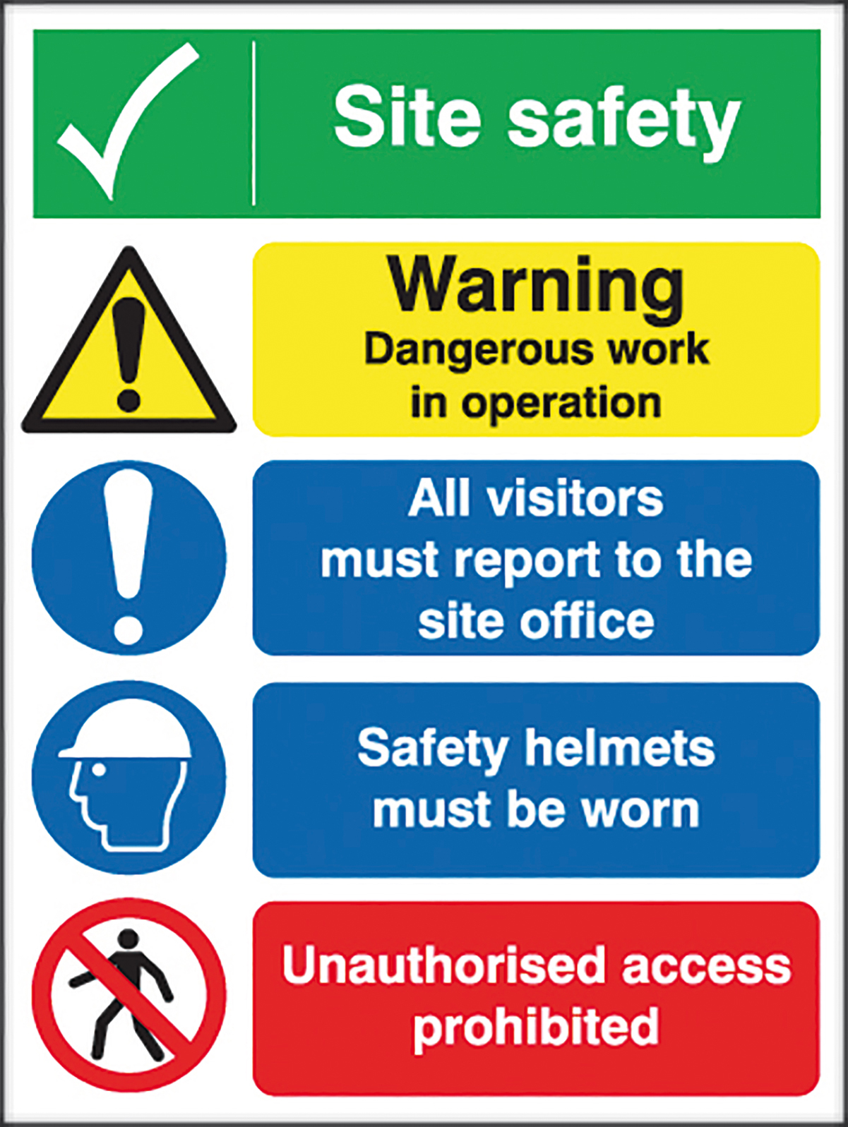Safety Poster, PP, English, 400 mm, 300mm