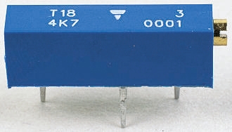 500Ω, Through Hole Trimmer Potentiometer 0.75W Side Adjust Vishay, T18