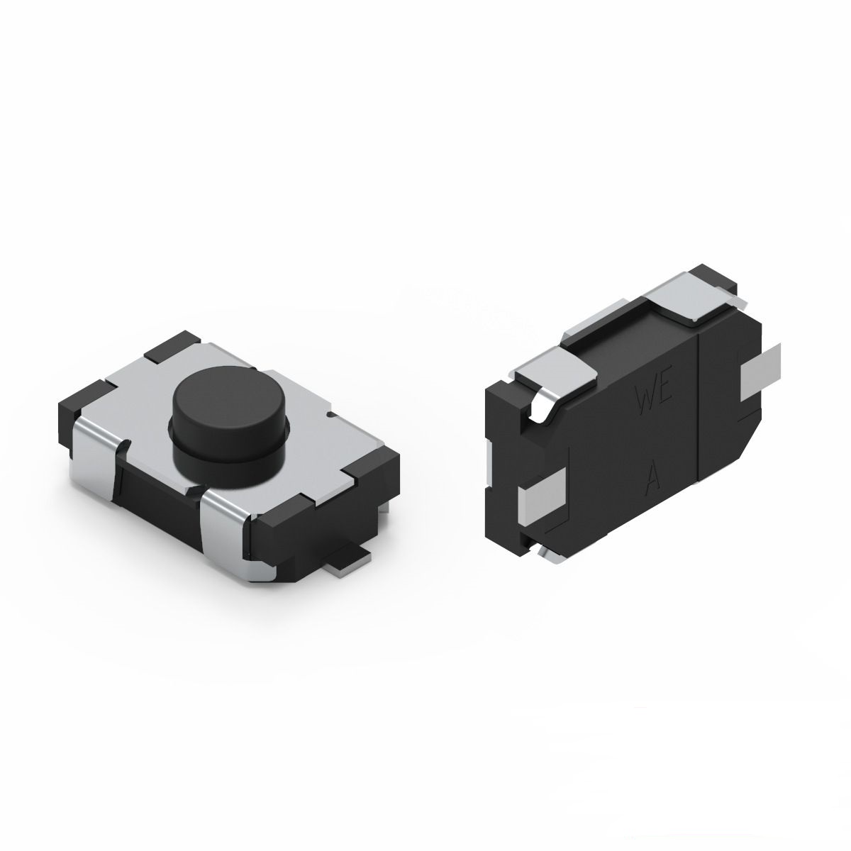 Wurth Elektronik IP67 Black Tact Switch, SPST 50mA 2.3mm Surface Mount
