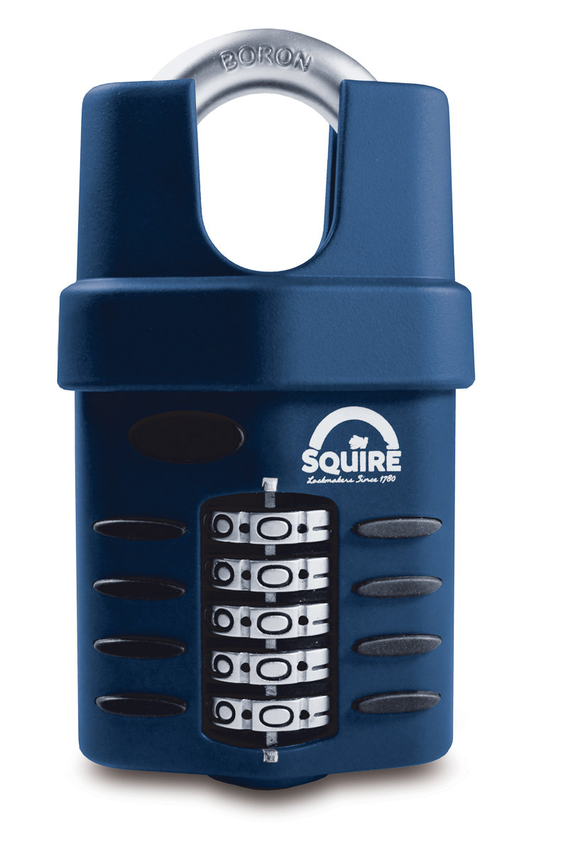 Squire Combination Weatherproof Die Cast Alloy Combination Padlock, 10mm Shackle, 60mm Body