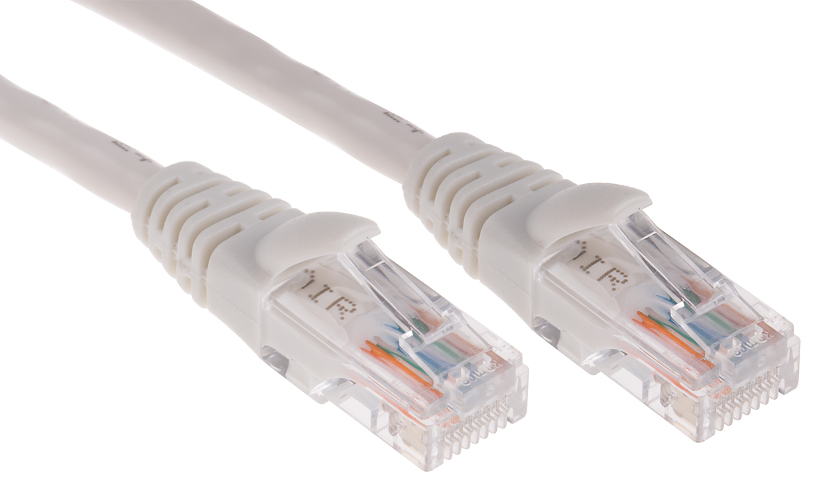 RS PRO, 10m Cat5e, White RJ45 to Male RJ45 Male, U/UTP Unshielded, Terminated PVC Sheath