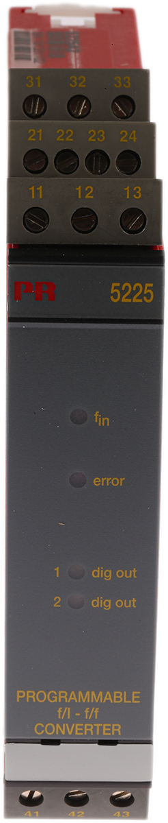 PR Electronics 5200 Series Universal Transmitter, Frequency Input, Current, Voltage, Relay Output, 19.2 → 28.8V