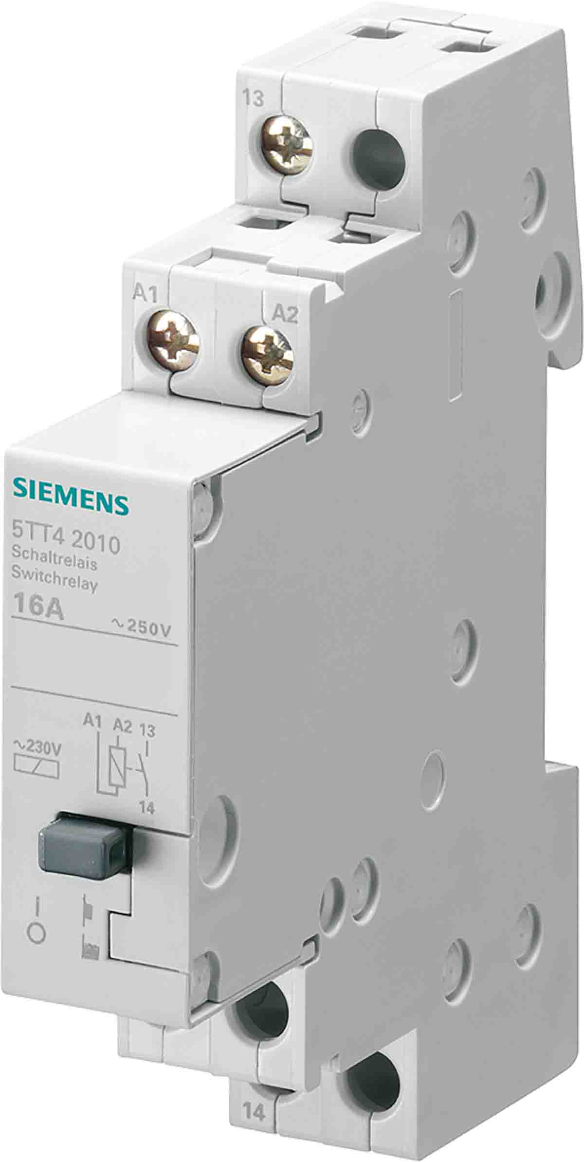 Siemens DIN Rail Power Relay, 12V ac Coil, 16A Switching Current, SPST