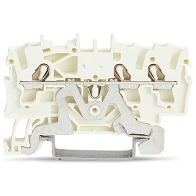 WAGO 2002-1308 TOPJOB S Series White, 2.5mm², 1-Level, Push In Termination, ATEX, CSA, IECEx