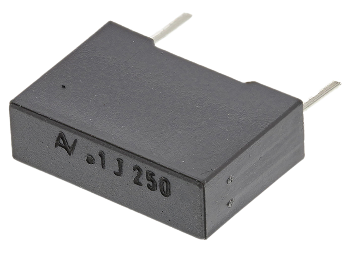 KEMET R60 Polyester Film Capacitor, 160 V ac, 250 V dc, ±5%, 100nF, Through Hole