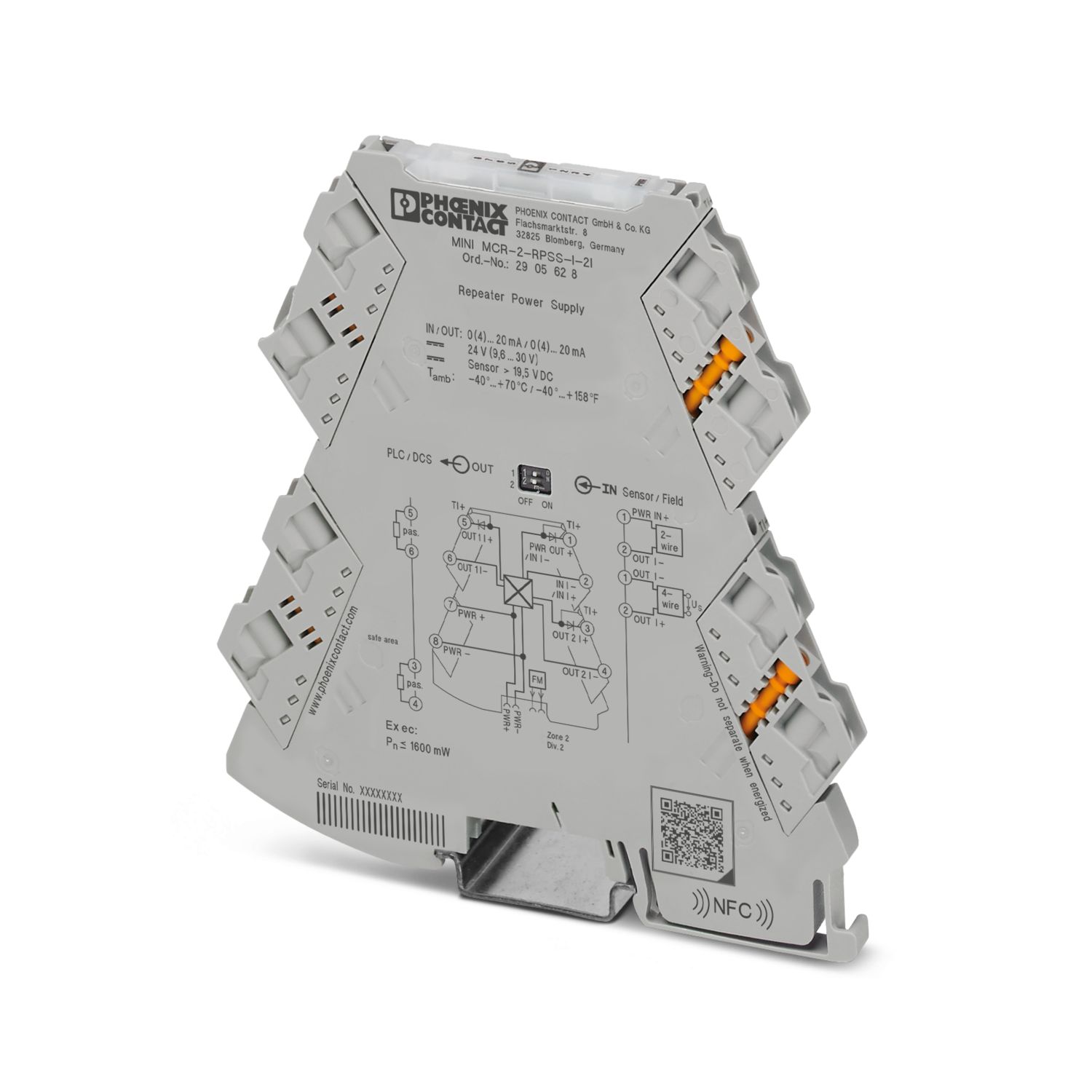 Phoenix Contact MACX MCR Series Signal Conditioner, Current Input, Current Output, 9.6 → 30V dc Supply, ATEX