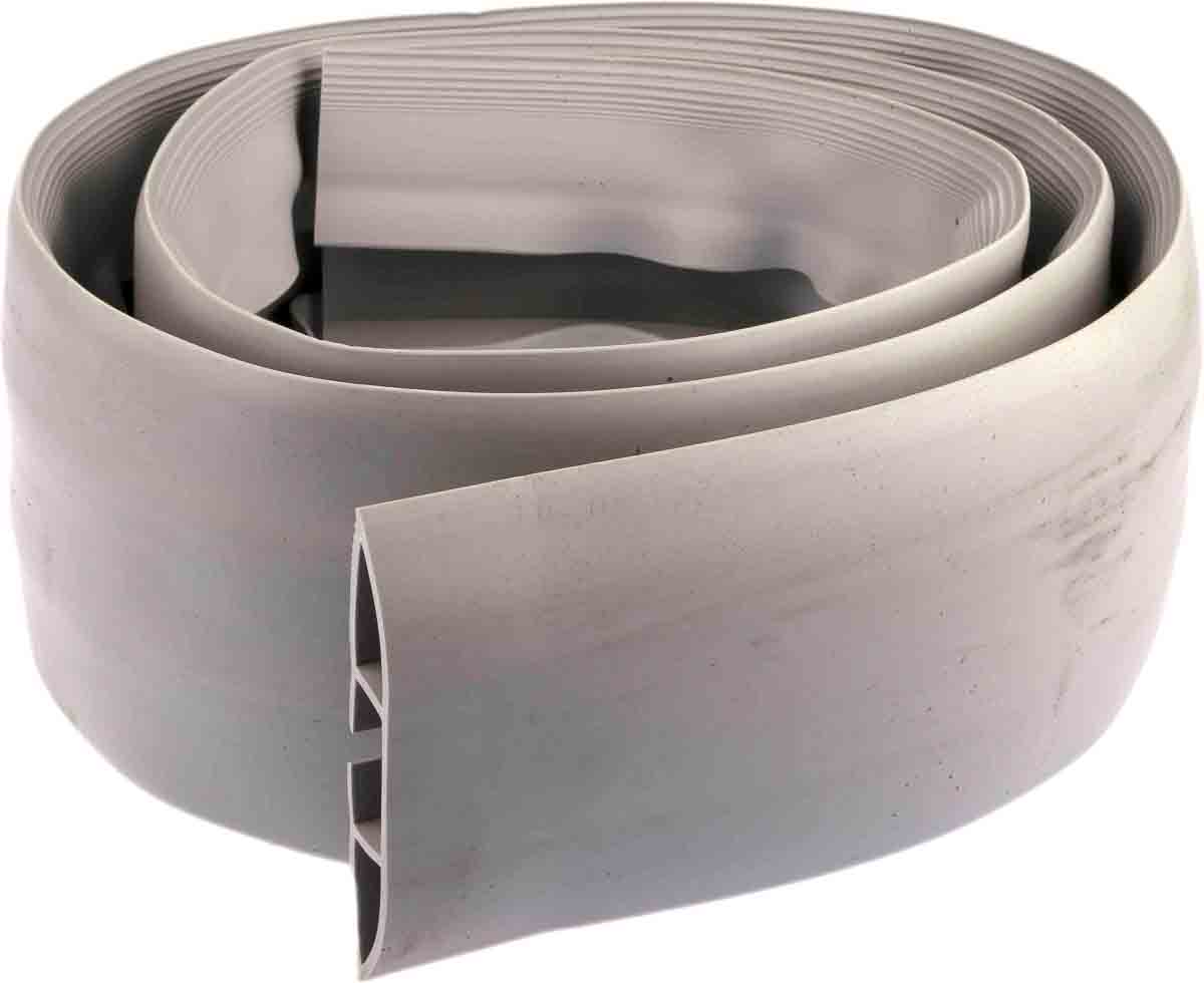 RS PRO 1.83m Grey Cable Cover in PVC, 29.4mm Inside dia.