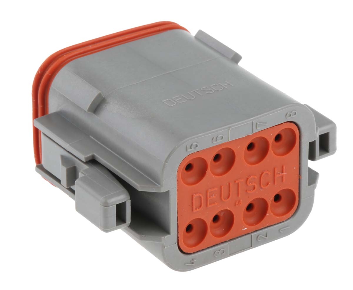 Deutsch, DT Automotive Connector Plug Grey 8 Way DT06-08SA
