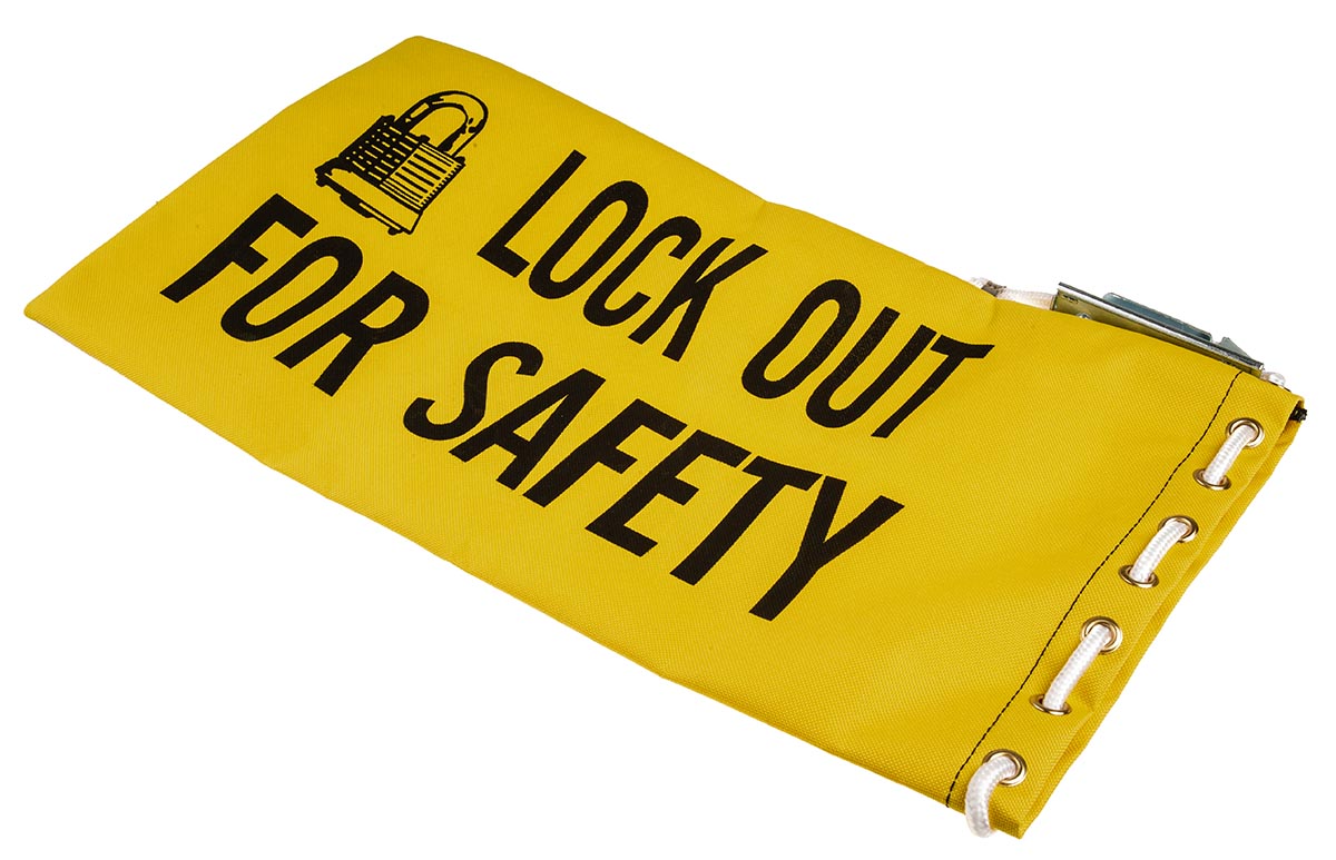 Brady Yellow Rugged Canvas Pendant Lockout Covers & Cinch Bags