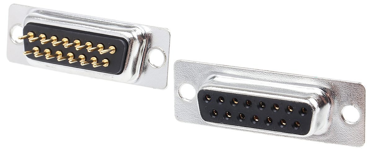 RS PRO 15 Way Through Hole D-sub Connector Socket, 2.77mm Pitch