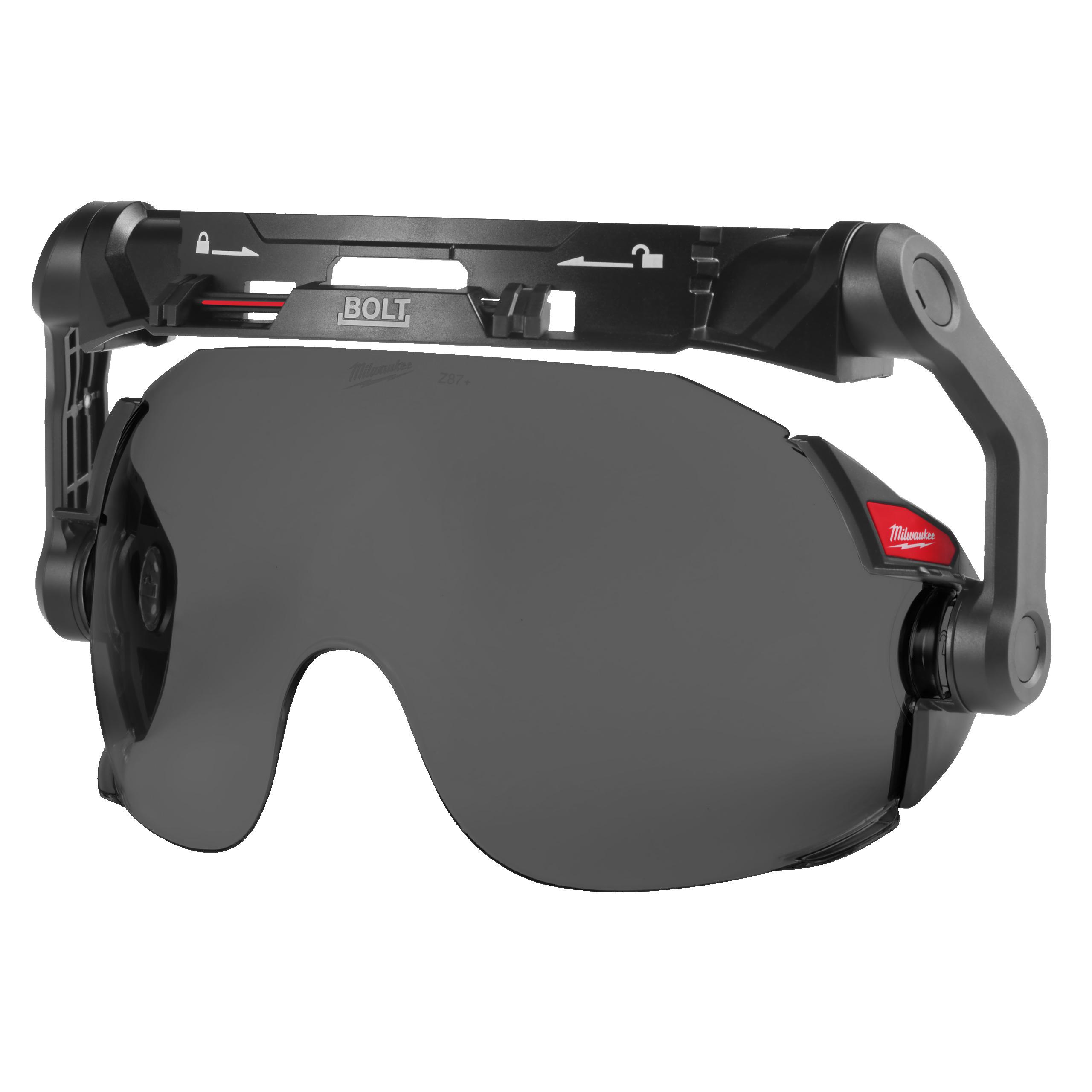 Milwaukee BOLT Visor, Scratch Resistant Anti-Mist Safety Goggles with Black Lenses