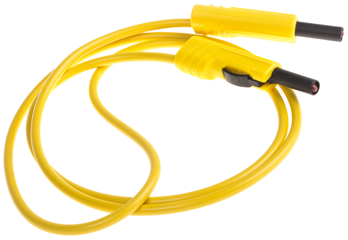 Hirschmann Test & Measurement, 16A, 60V dc, Yellow, 1m Lead Length