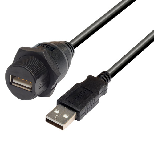 L-Com USB 2.0, Male USB A to Male USB A, 500mm