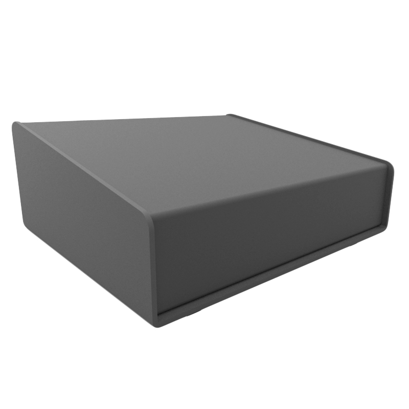 Hammond 1456 Series Black Aluminium Aluminium Case, IP31, Flanged, Black Lid, 259 x 508 x 102mm