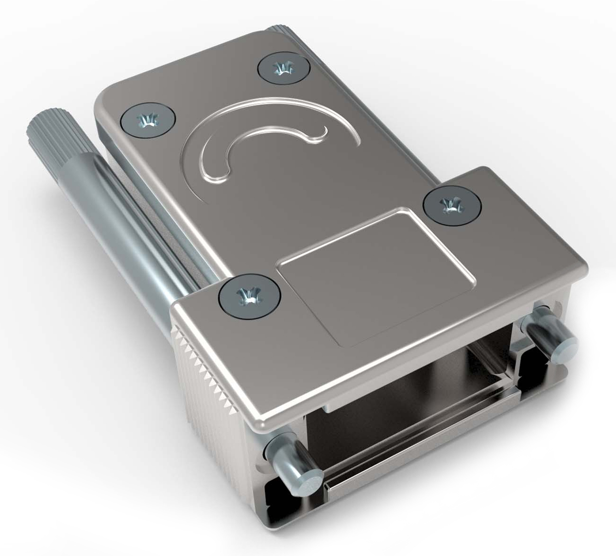 TE Connectivity Die Cast Zinc Angled D Sub Backshell, 9, 15 Way