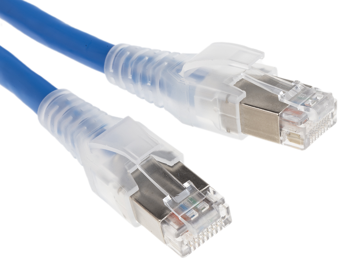 BeldenC6S4106002M, 2m Cat6, Blue RJ45 to Male RJ45 Male, S/FTP Shielded, Terminated LSZH Sheath