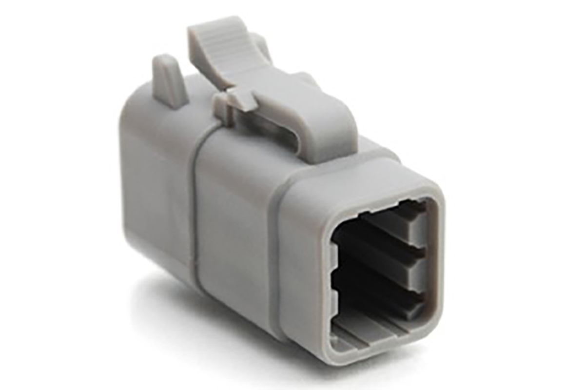 Amphenol Industrial, ATM Automotive Connector Plug Grey Cable Mount 6 Way, Crimp Termination ATM06-6S