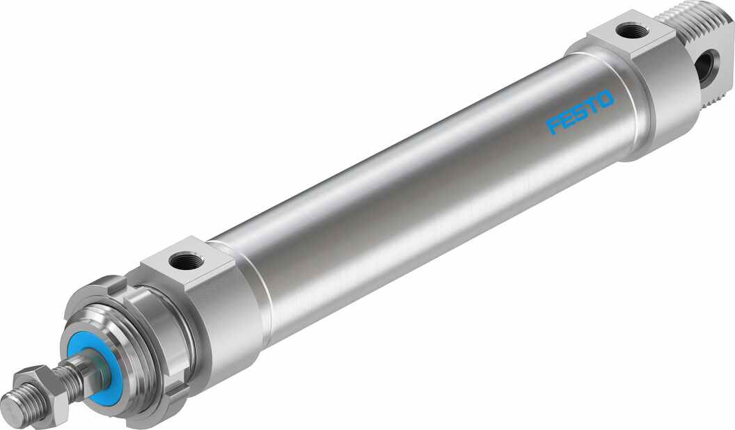 Festo 125 mm Pneumatic Roundline Cylinder - 196025 DSNU Series, Double Acting Acting