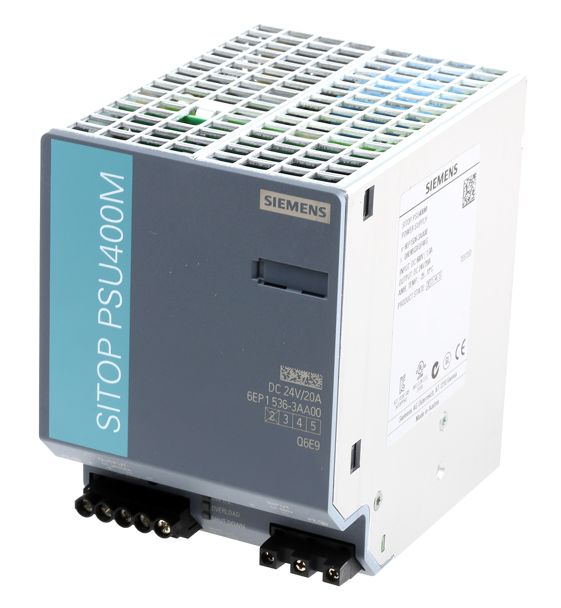 Siemens SITOP PSU400M DC-DC Converter, 24V dc/ 20A Output, 480W, DIN Rail Mount, +70°C Max Temp -25°C Min Temp