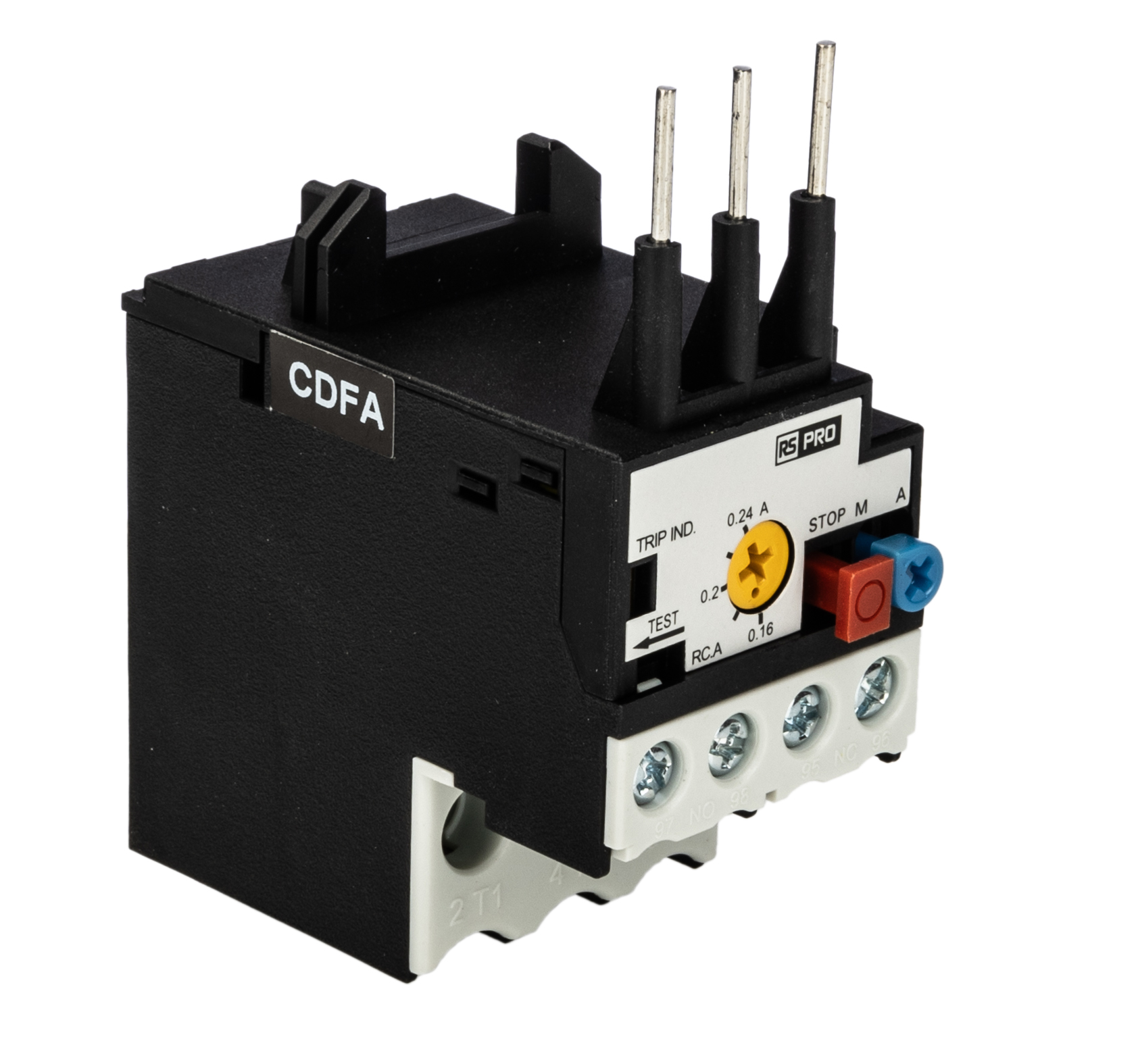 RS PRO Thermal Overload Relay 1NC/1NO, 0.24 A F.L.C, 240 mA Contact Rating, 5.4 W, 4000 V ac, RSPROOL12