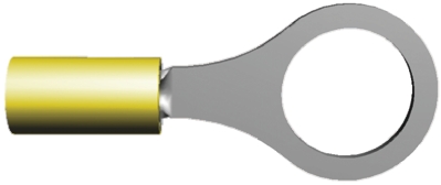 TE Connectivity, PIDG Insulated Ring Terminal, M12 Stud Size, 2.6mm² to 6.6mm² Wire Size, Yellow