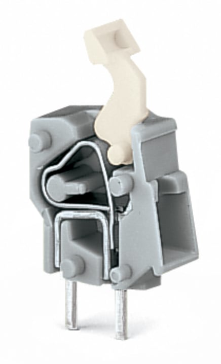 WAGO 257 Series PCB Connector, 1-Contact, 5/5.08mm Pitch, Through Hole Mount, 2-Row, Push In Termination