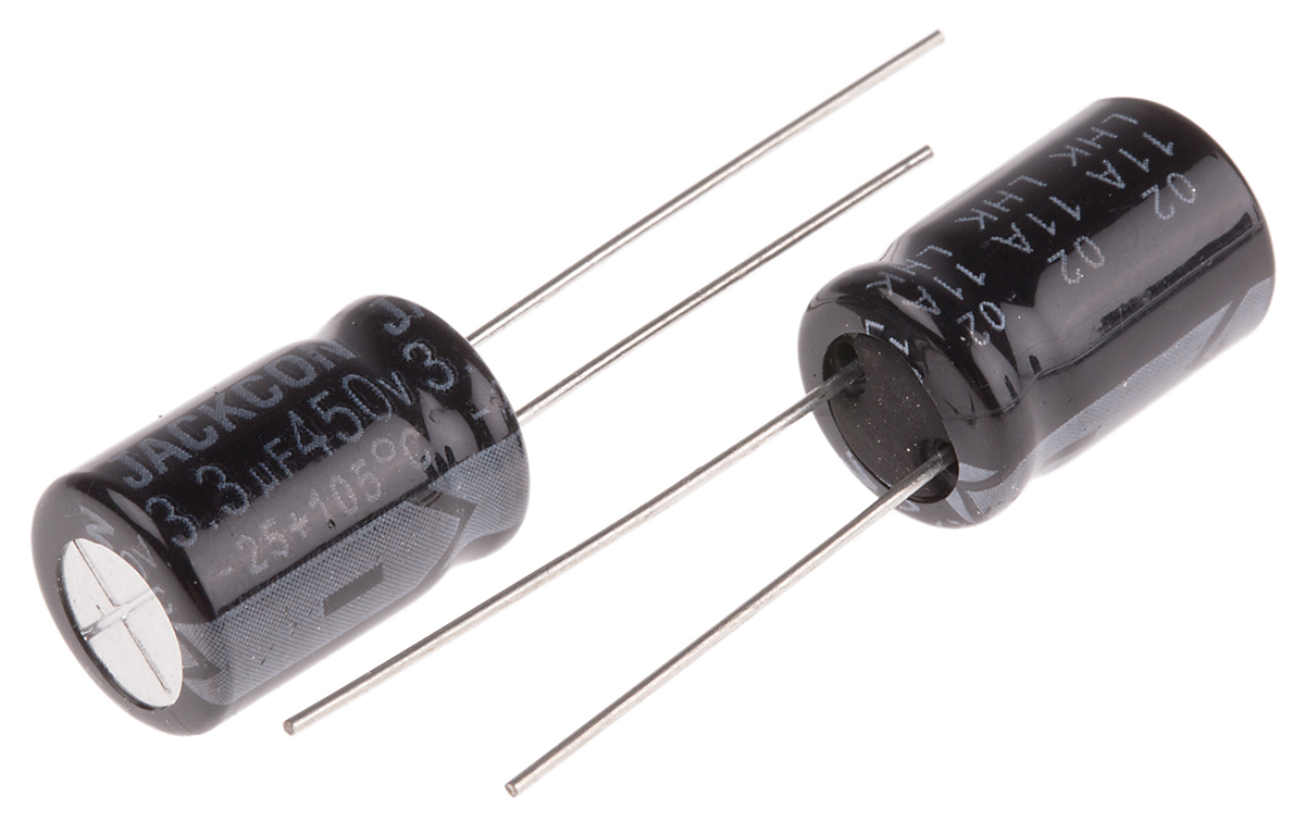 RS PRO 3.3μF Aluminium Electrolytic Capacitor 450V dc, Radial, Through Hole