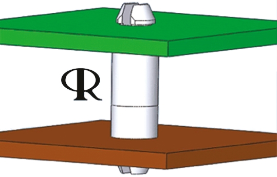 DLMSPM-12-01, 19.1mm High Nylon PCB Post for 3.18mm PCB Hole, 4.6mm Base