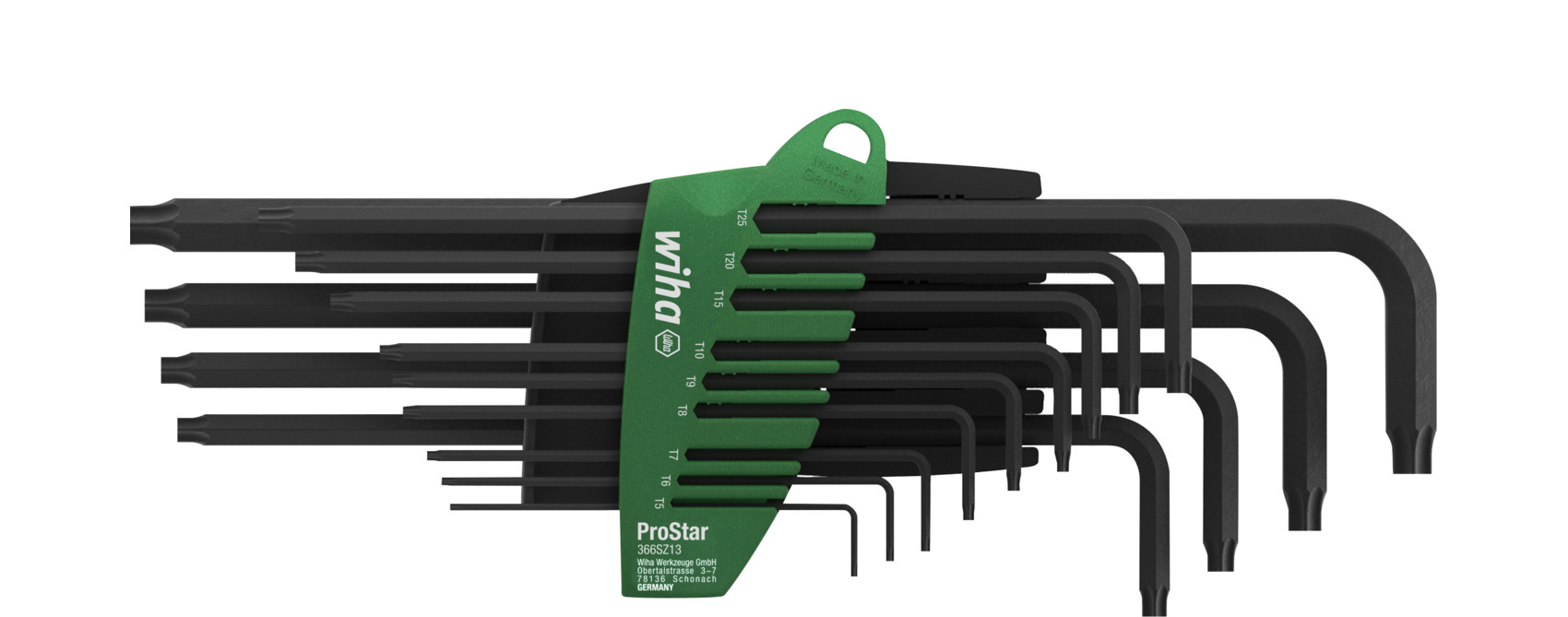Wiha 13-Piece Torx Key Set, T5 to T50 Size, L Shape, Long Arm