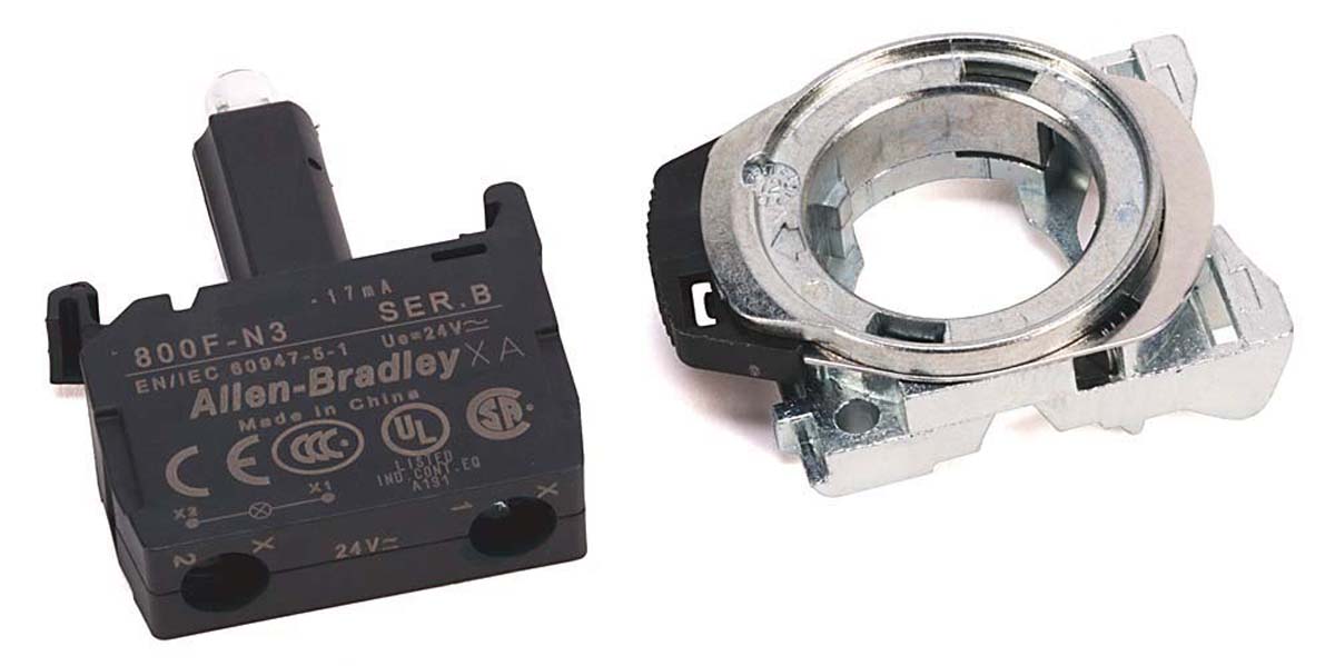 Allen Bradley 800F Series Light Block, 120V ac, Red Light