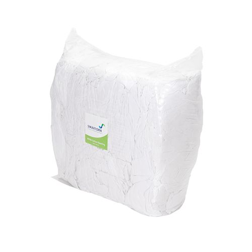 Smartora Premium Sheeting Rags 10Kg White Cotton Wipes for General Purpose, Dry Use, Bag, Repeat Use