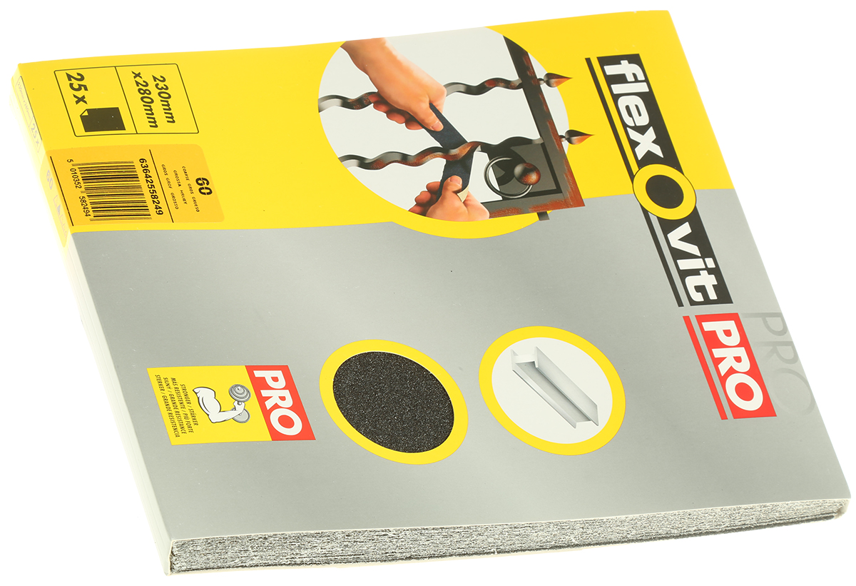 Flexovit Flexovit Pro P60 Grit Coarse Sanding Sheet, 280mm x 230mm