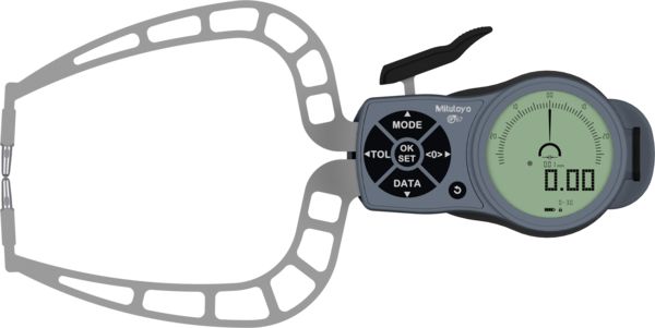 Mitutoyo Thickness Meter, 0mm - 30mm, 0.04 mm Accuracy, 0.01 mm Resolution, Digital Display