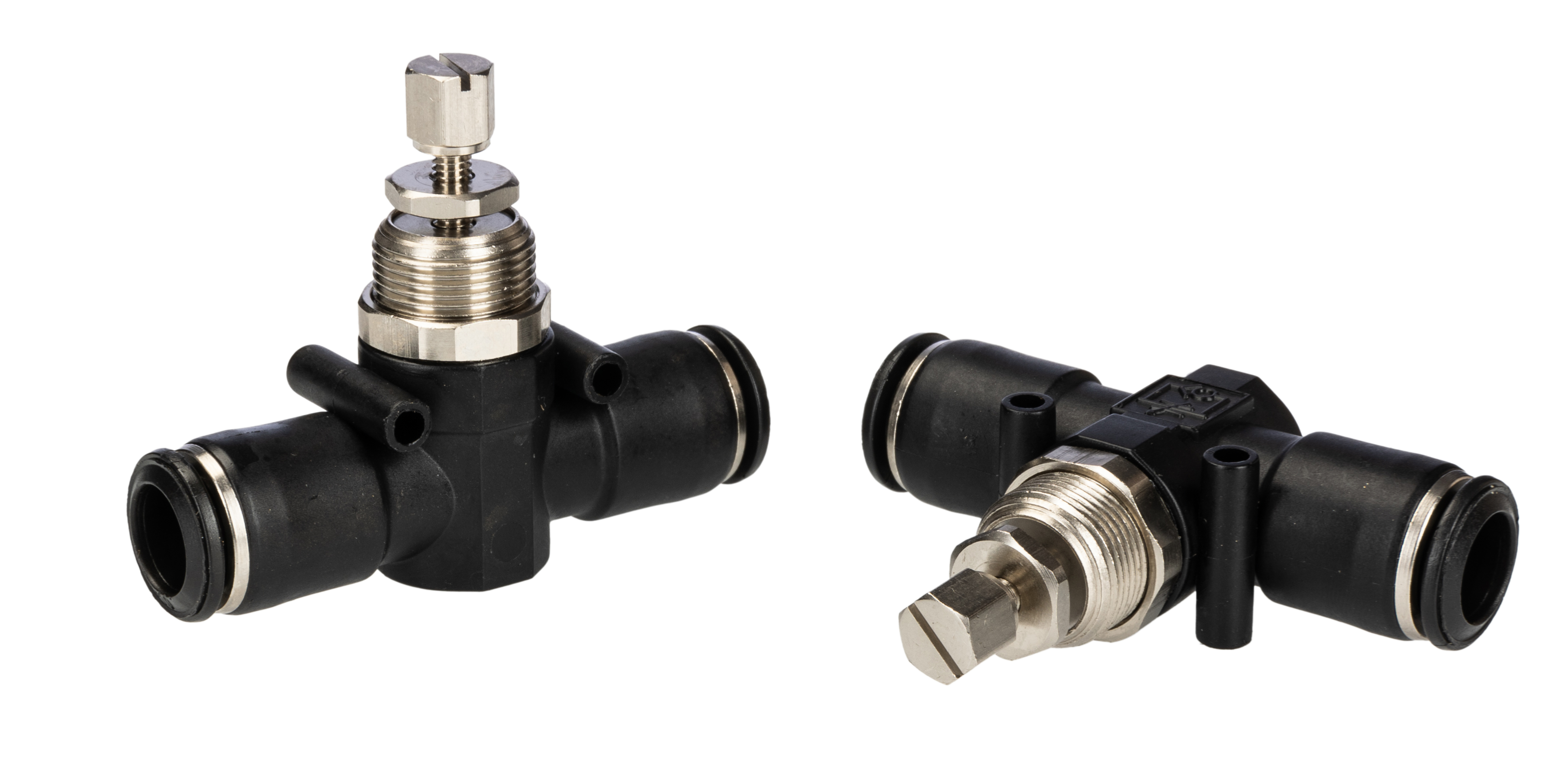 RS PRO Tube Flow Regulator, Push In 10mm Tube Inlet Port x Push In 10mm Tube Outlet Port