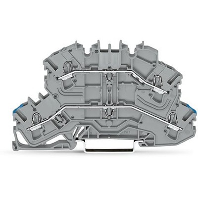 WAGO 2002-2602 TOPJOB S Series Grey, 2.5mm², 2-Level, Push In Termination, ATEX, CSA, IECEx