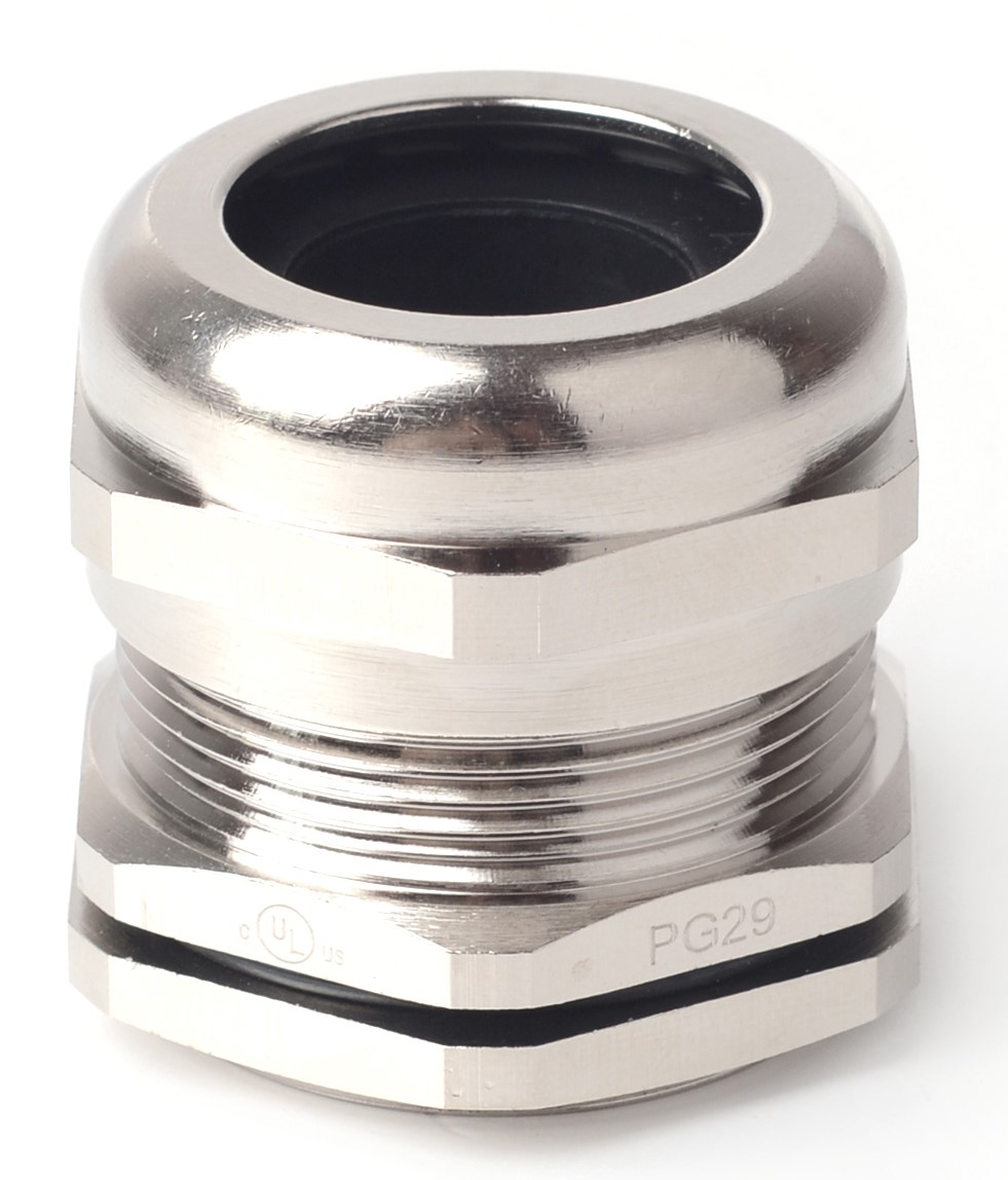 RS PRO Nickel Plated Brass Cable Gland, PG29 Thread, 13mm min., 20mm max., IP68