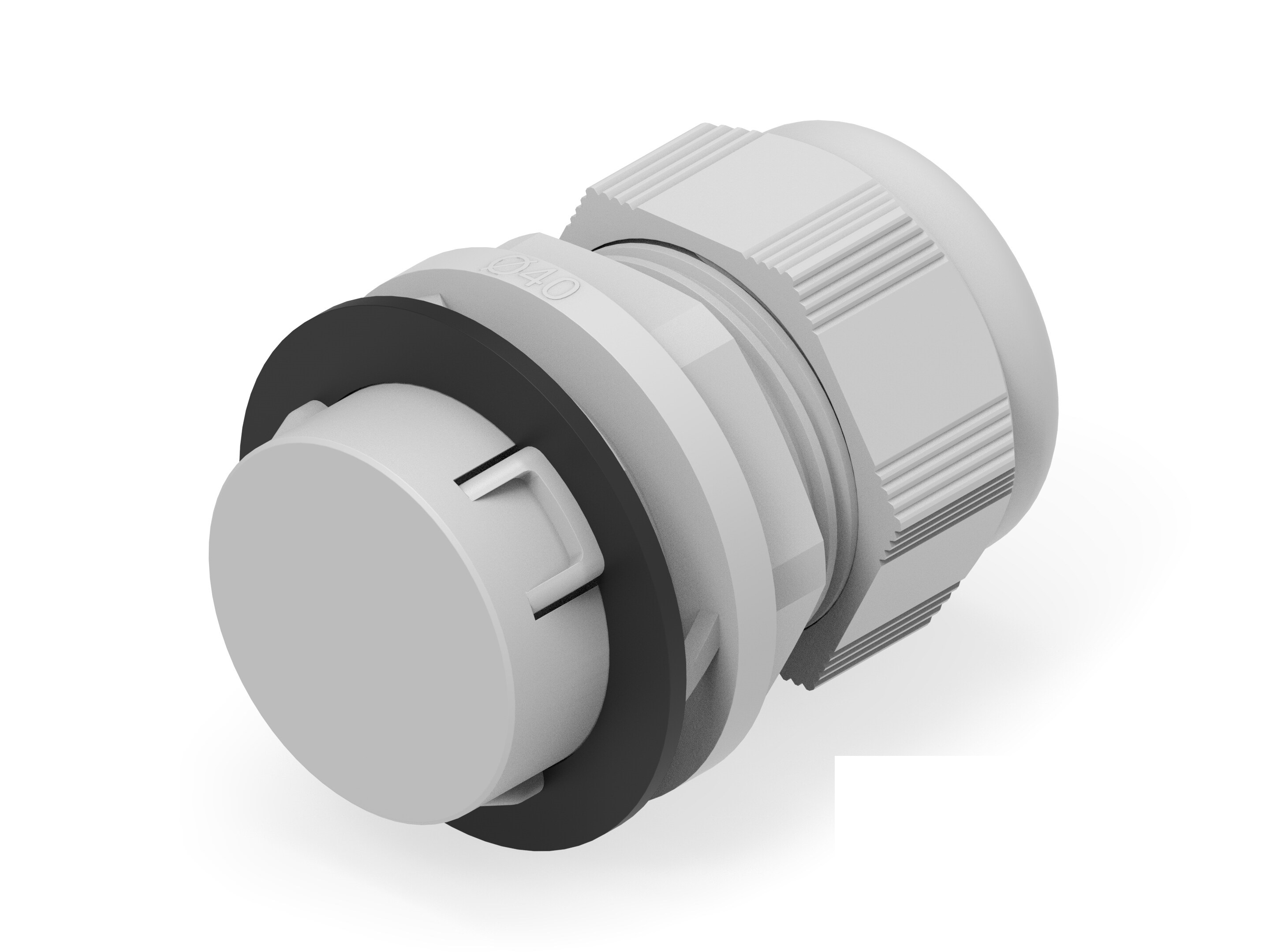 Entrelec 1SNG Series Light Grey PA 6 Cable Gland, 16mm min., 28mm max., IP66, IP68