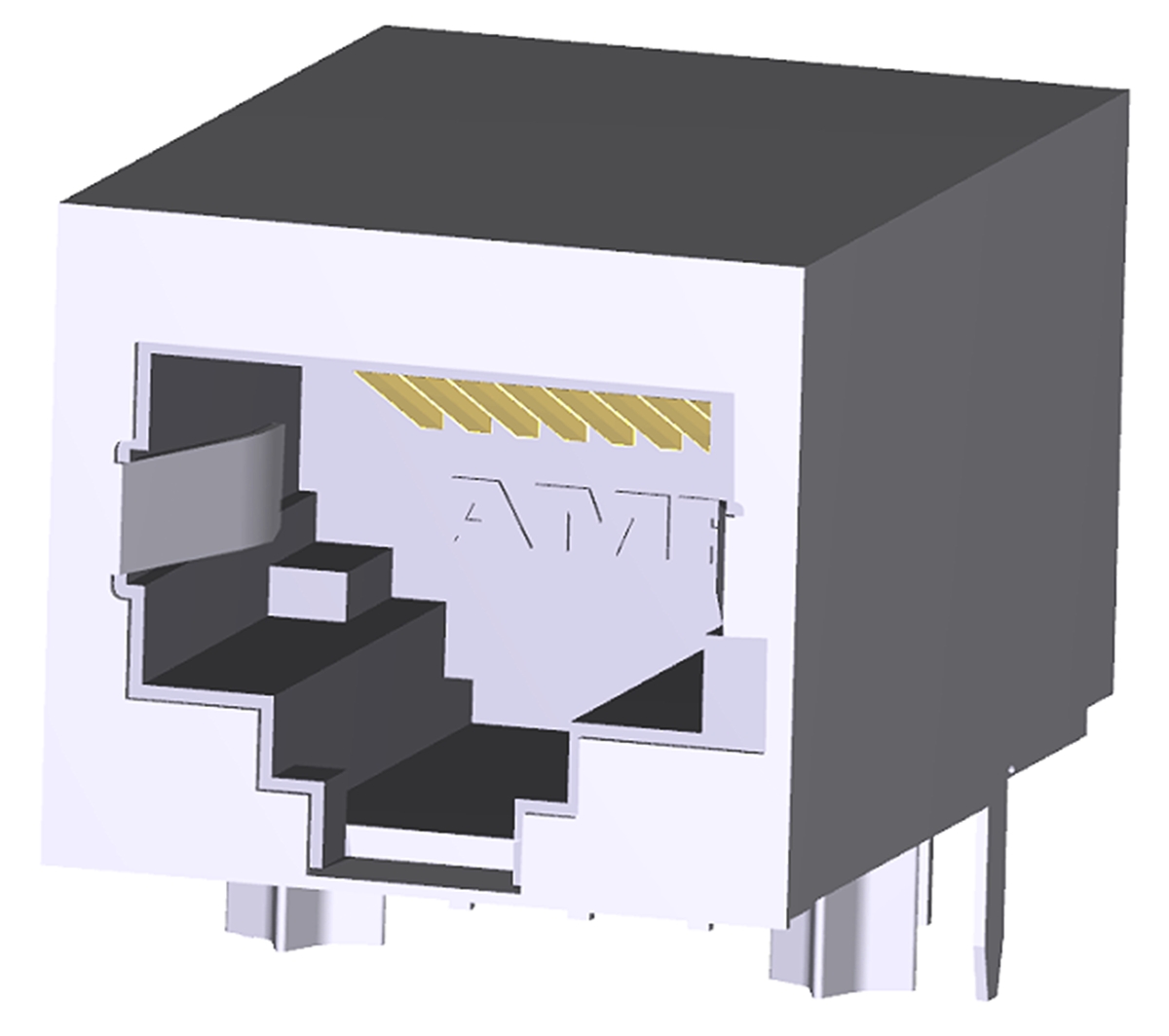 TE Connectivity 5557786 Series Female RJ45 Connector, PCB Mount, Cat3 Right Angle 1 Port 8 -Way