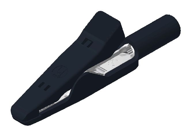 Hirschmann Test & Measurement Alligator Clip 2 mm Connection, Stainless Steel Contact, 6A, Black