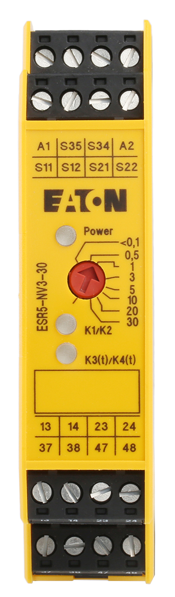 Eaton ESR5 Safety Relay 24V dc, Dual-Channel 2 Safety Contacts