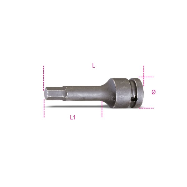 BETA Hexagon Screwdriver Bit, 6 mm Tip