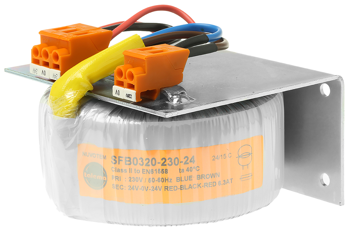 Nuvotem Talema 230V ac, ±24V ac Toroidal Transformer, 320VA 1 Output