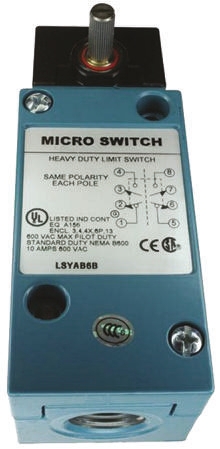 Honeywell HDLS Series Plunger Limit Switch, 2NO/2NC, IP65, IP66, IP67, DPDT, Die Cast Zinc Housing, 600V ac Max, 10A Max