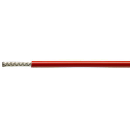 TE Connectivity 99M Series Red 0.38 mm² Harsh Environment Wire, 22 AWG, 19/0.15 mm, 100m, PET Insulation, 99M0111-22-2