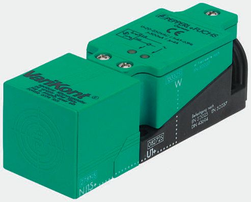 Pepperl + Fuchs Inductive Block Proximity Sensor, 15 mm Detection, PNP NO, 10 → 30 V