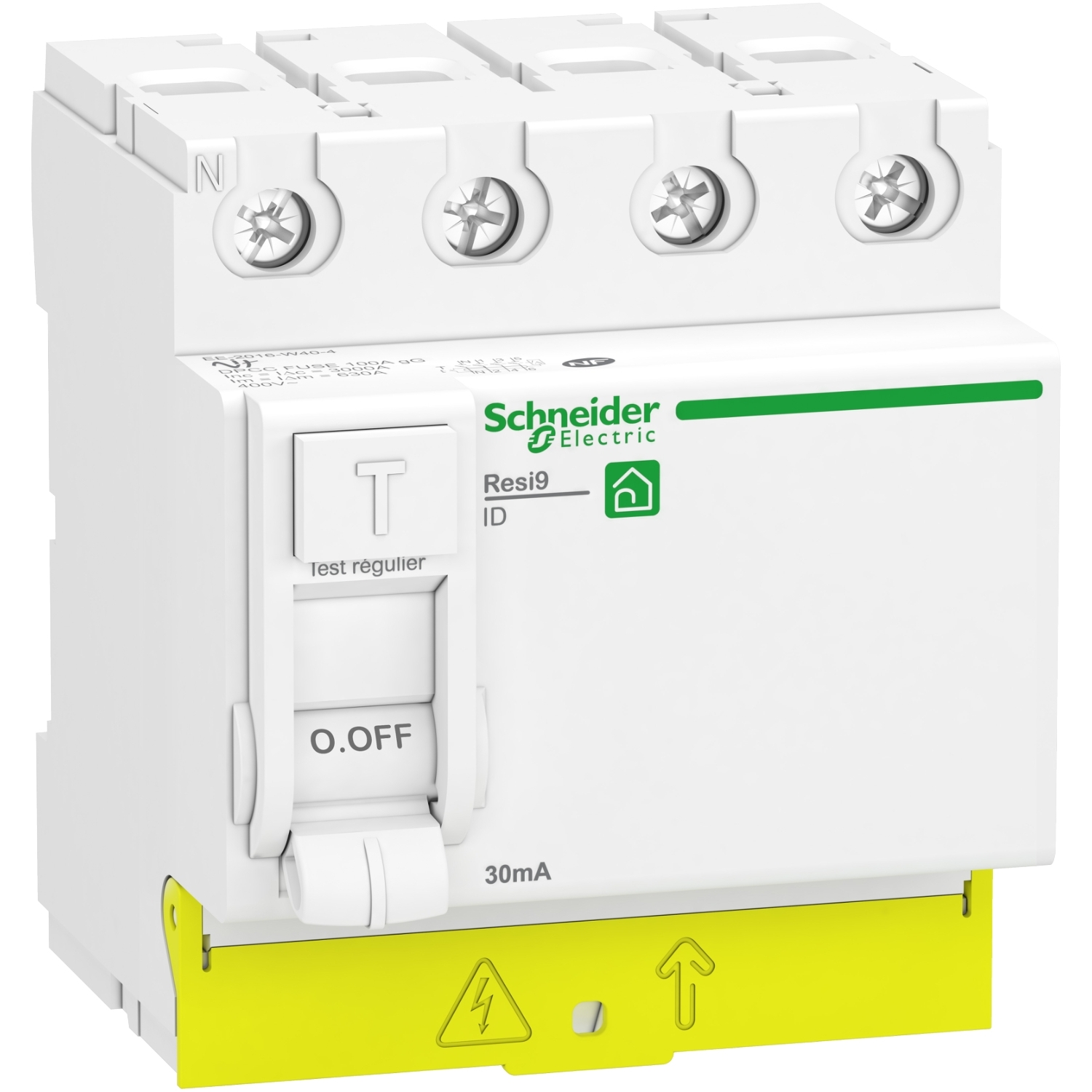 Schneider Electric R9PR RCCB, 40A, 3 Pole, 30mA, Type A, 400V ac