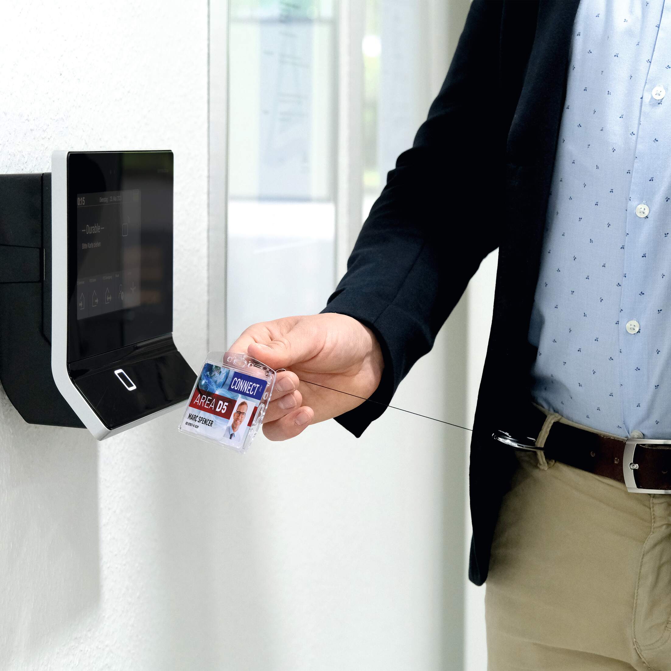 Durable Black ABS, Nylon, PVC Badge Reel With Snap Strap