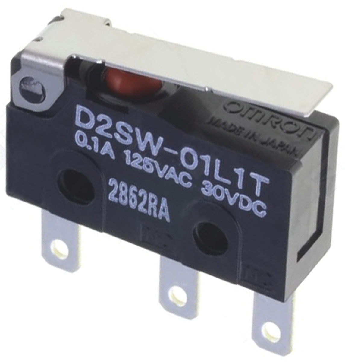 Omron Hinge Lever Micro Switch, Tab Terminal, 100 mA @ 30 V dc, SPDT, IP67
